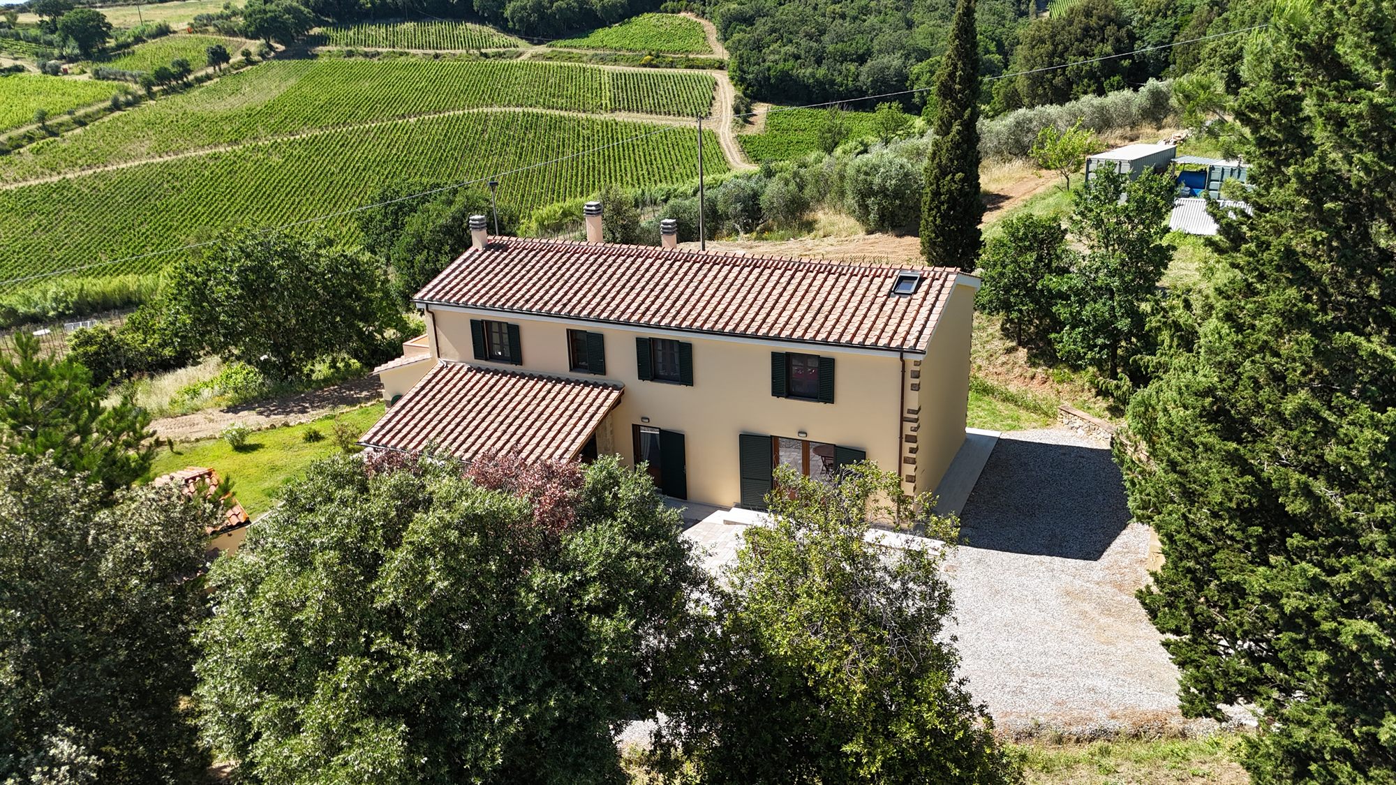 Gästehaus mit Blick über die Weinberge