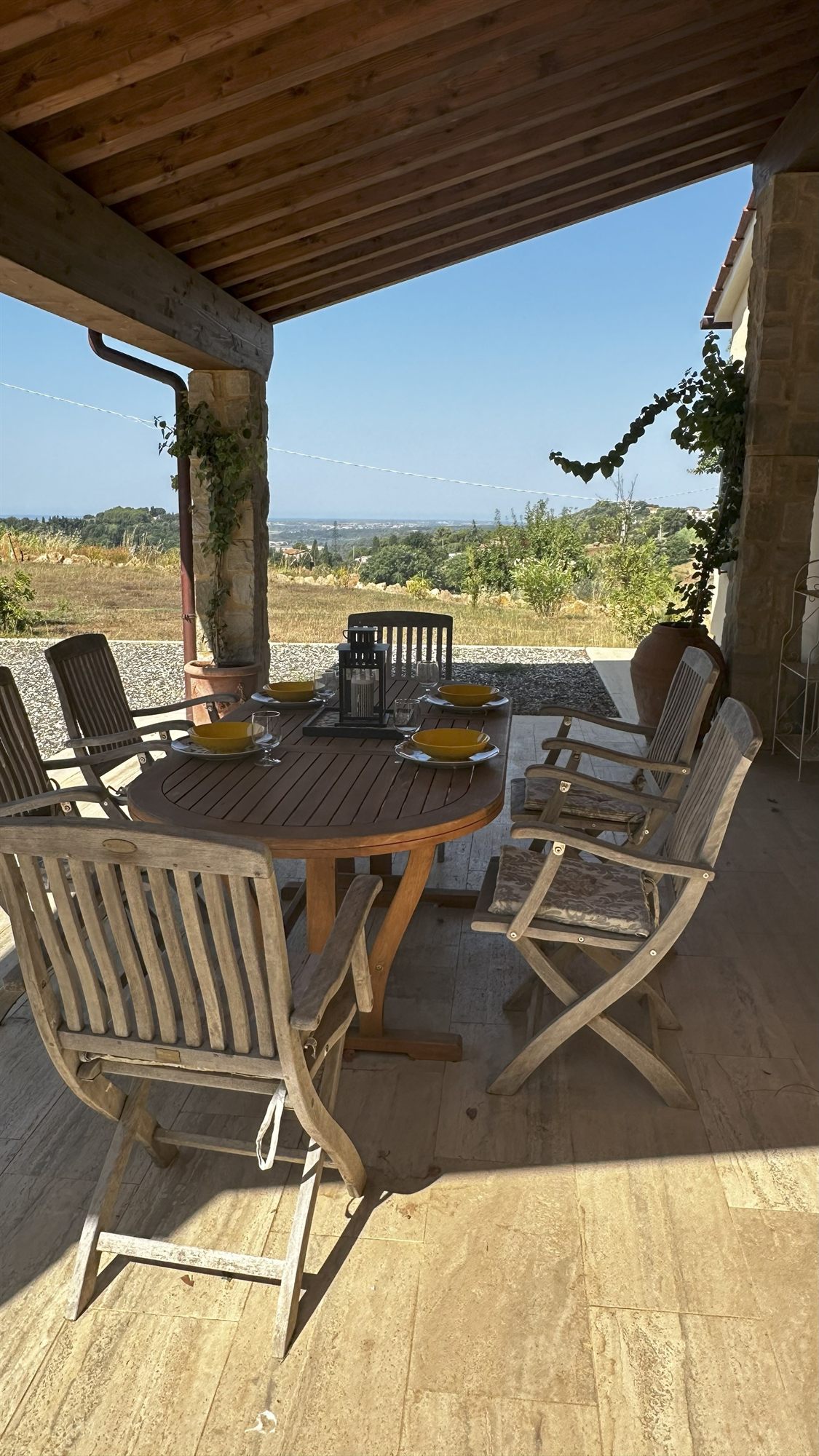 Terrasse mit Blick über die Toskana